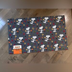Peanuts Snoopy Donuts Fall Rubber Door Mat Rug 18X30” NEW